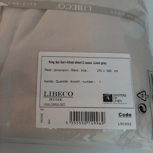 Libeco Linen King Sheet Set Linen Gray - Picture 9 of 10